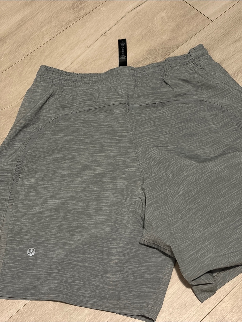 lululemon athletica light gray elastic waist shorts